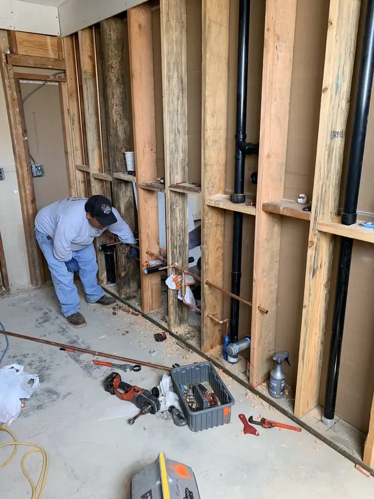 Commercial rough-in plumbing for Gas Line Repair in Fountainhead